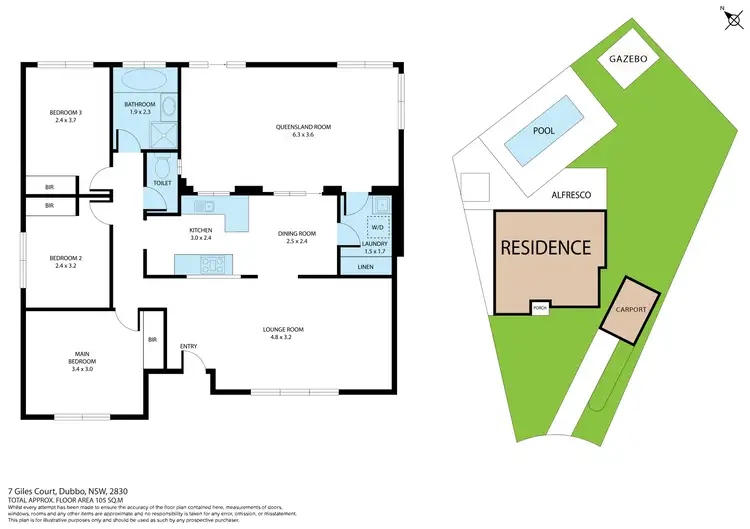 Floorplan of Homely house listing, 7 Giles Court, Dubbo NSW 2830