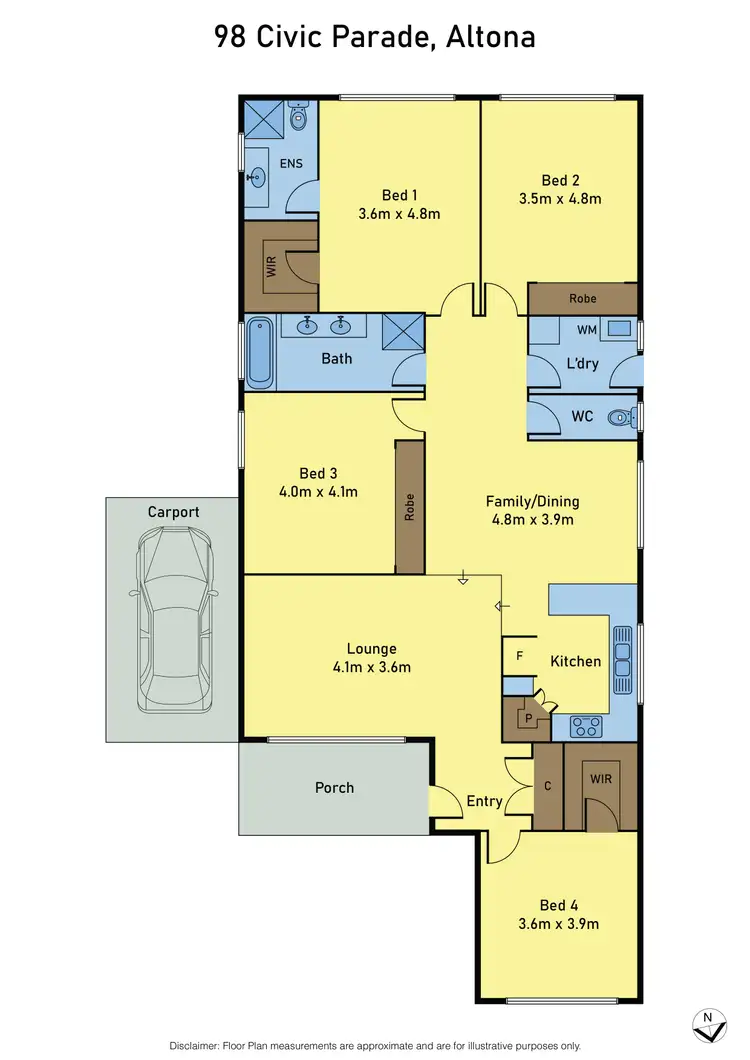 Floorplan of Homely house listing, 98 Civic Parade, Altona VIC 3018