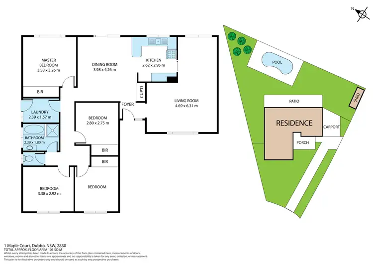 Floorplan of Homely house listing, 1 Maple Court, Dubbo NSW 2830