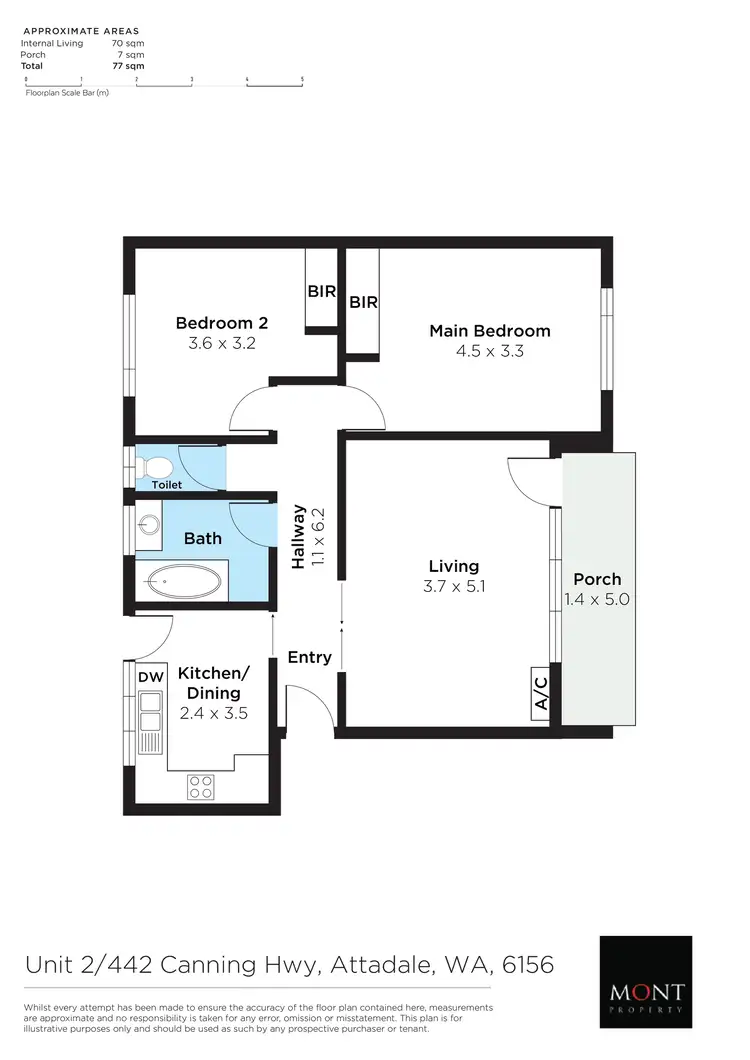 Floorplan of Homely unit listing, 2/442 Canning Highway, Attadale WA 6156