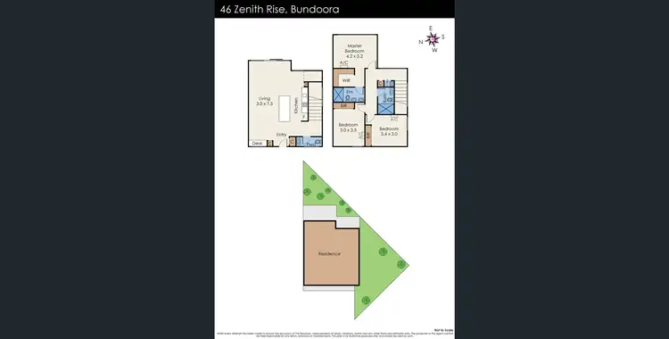 Floorplan of Homely townhouse listing, 46 Zenith Rise, Bundoora VIC 3083