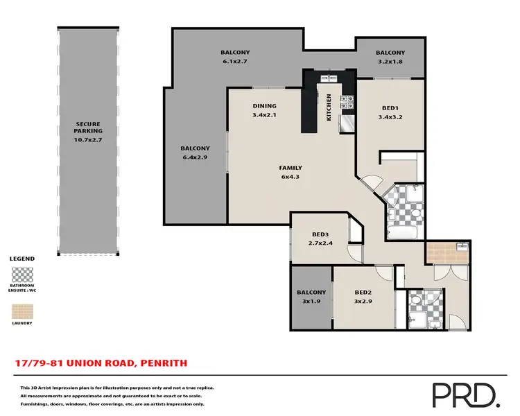 Floorplan of Homely apartment listing, 17/79-81 Union Road, Penrith NSW 2750