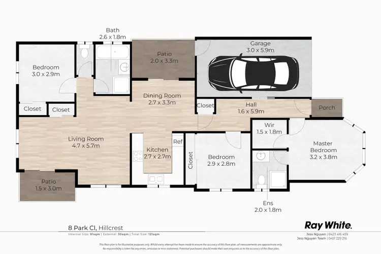 Floorplan of Homely house listing, 8 Park Close, Hillcrest QLD 4118