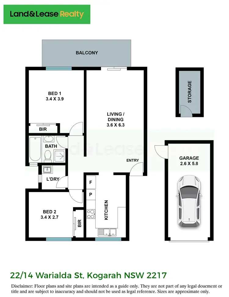 Floorplan of Homely unit listing, 22/14 Warialda Street, Kogarah NSW 2217