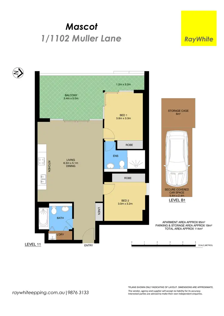 Floorplan of Homely apartment listing, 1102C/1 Muller Lane, Mascot NSW 2020