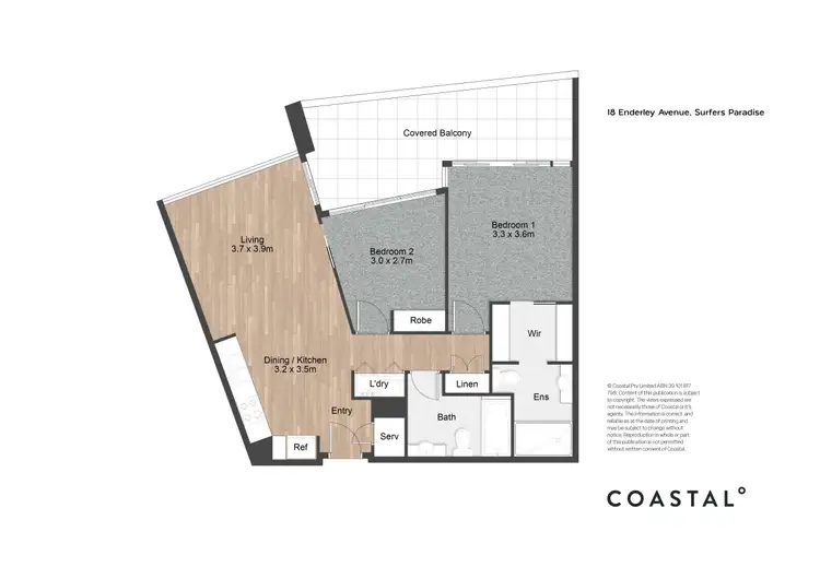Floorplan of Homely apartment listing, 303/18 Enderley Avenue, Surfers Paradise QLD 4217