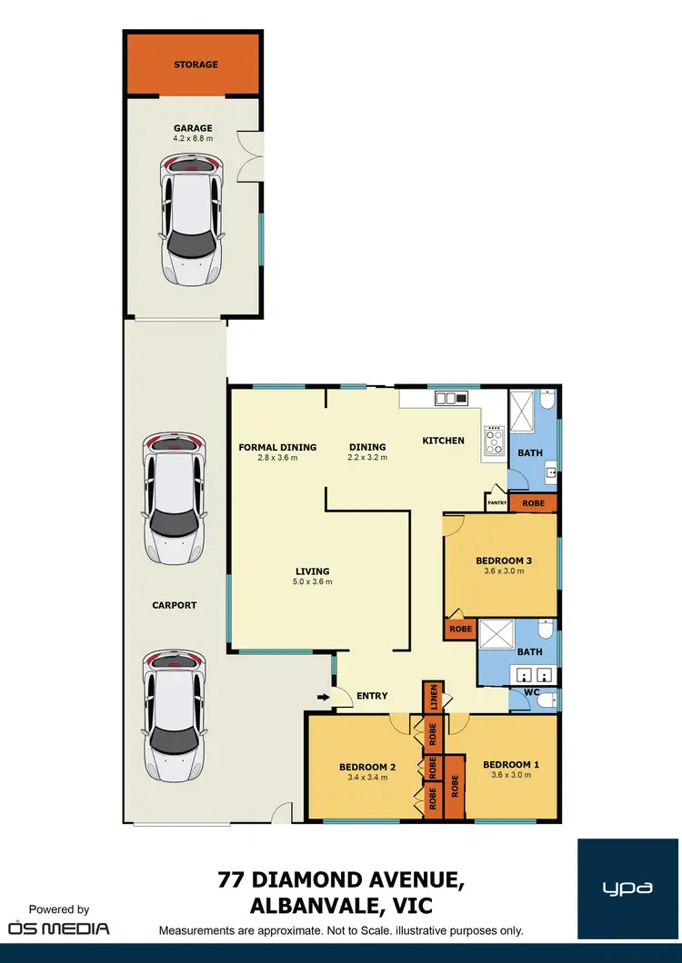 Floorplan of Homely house listing, 77 Diamond Avenue, Albanvale VIC 3021