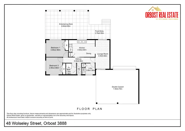 Floorplan of Homely house listing, 48 Wolseley Street, Orbost VIC 3888