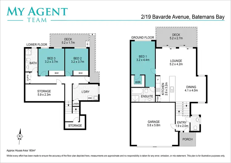 Floorplan of Homely house listing, 2/19 Bavarde Avenue, Batemans Bay NSW 2536