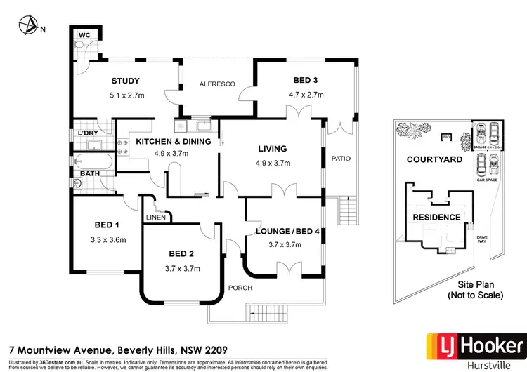 Floorplan of Homely house listing, 7 Mountview Avenue, Beverly Hills NSW 2209