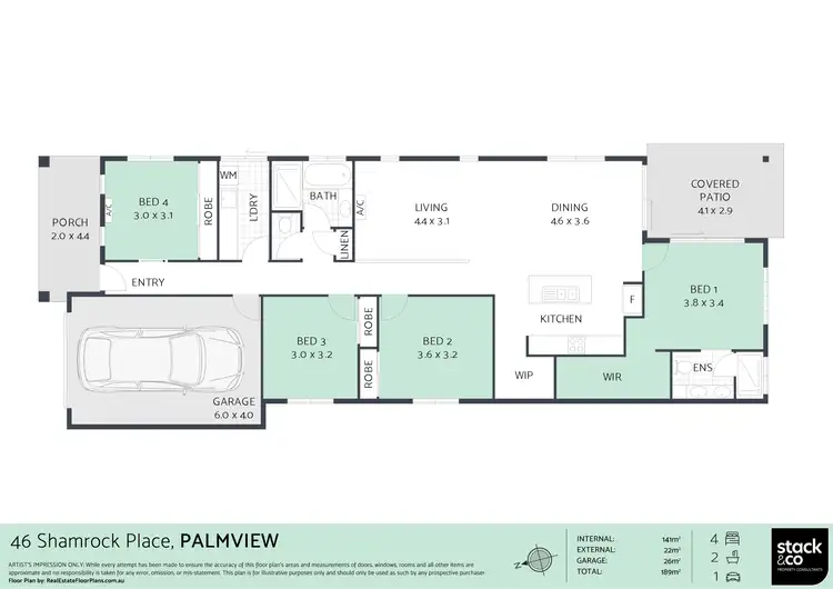 Floorplan of Homely house listing, 46 Shamrock Place, Palmview QLD 4553