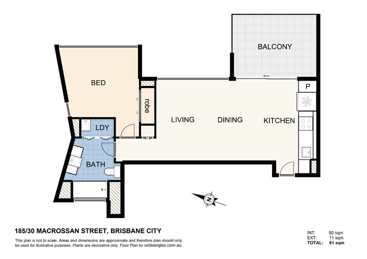 Floorplan of Homely apartment listing, 185/30 Macrossan Street, Brisbane City QLD 4000