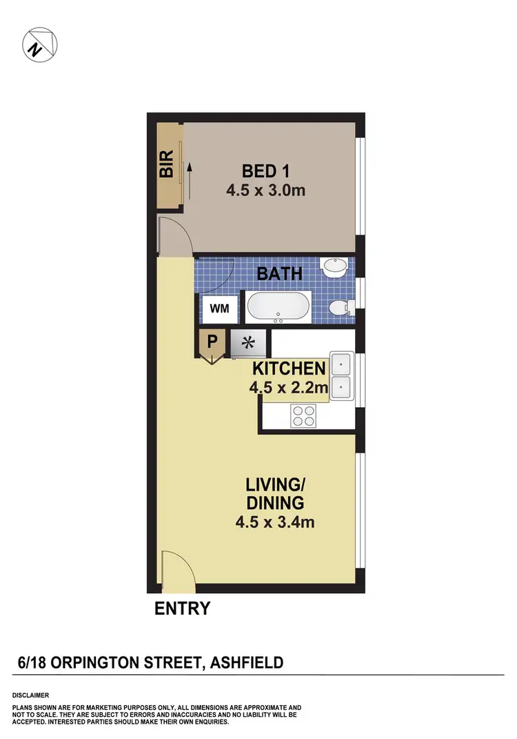 Floorplan of Homely apartment listing, 6/18 Orpington Street, Ashfield NSW 2131