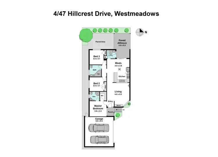 Floorplan of Homely house listing, 4/47-49 Hillcrest Drive, Westmeadows VIC 3049