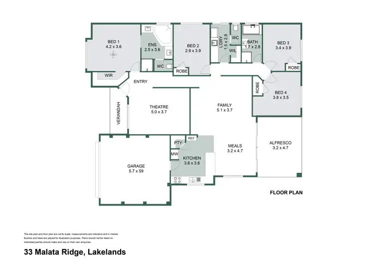 Floorplan of Homely house listing, 33 Malata Ridge, Lakelands WA 6180
