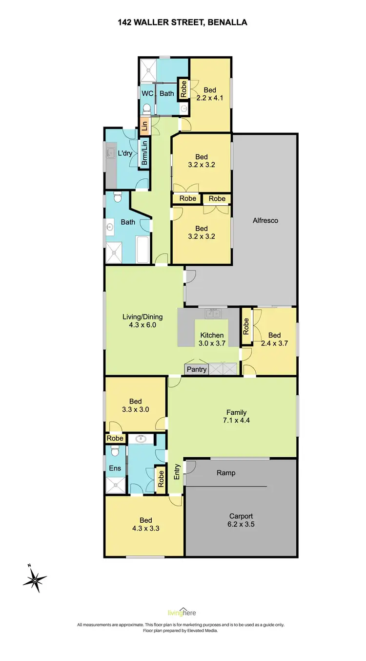 Floorplan of Homely house listing, 142 Waller Street, Benalla VIC 3672