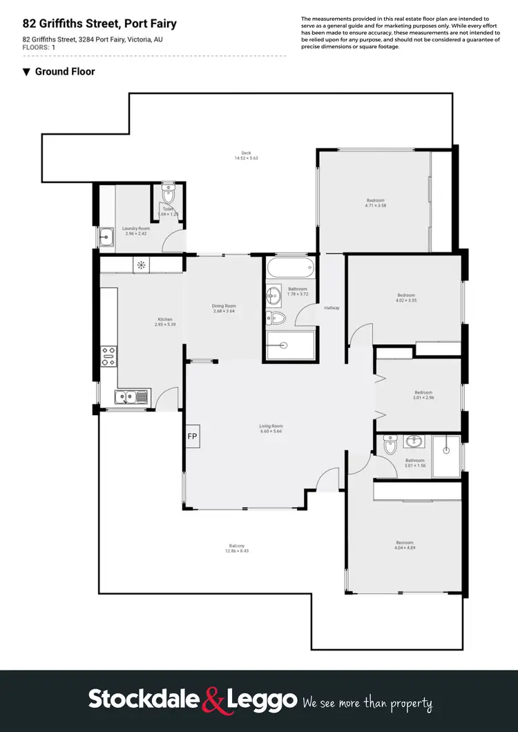 Floorplan of Homely house listing, 82 Griffiths Street, Port Fairy VIC 3284