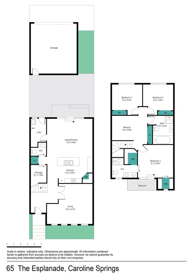 Floorplan of Homely townhouse listing, 65 The Esplanade, Caroline Springs VIC 3023