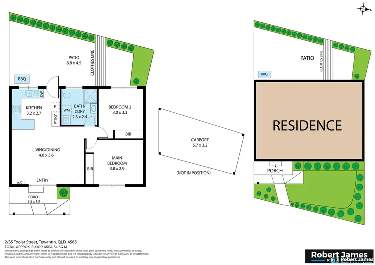 Floorplan of Homely semi-detached listing, 2/35 Toolar Street, Tewantin QLD 4565