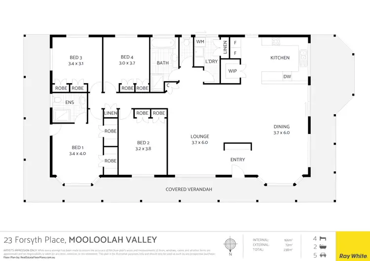 Floorplan of Homely house listing, 23 Forsyth Place, Mooloolah Valley QLD 4553