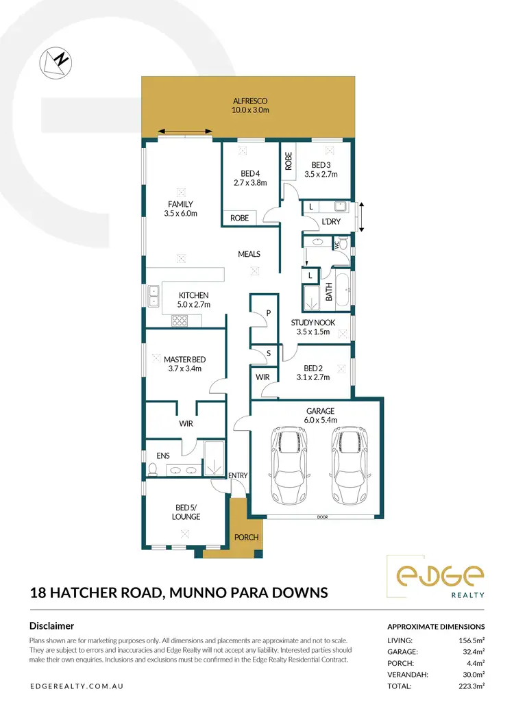 Floorplan of Homely house listing, 18 Hatcher Road, Munno Para Downs SA 5115