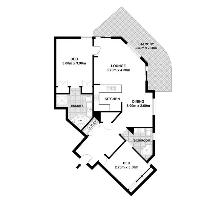 Floorplan of Homely apartment listing, 2204/21 Mary Street, Brisbane City QLD 4000