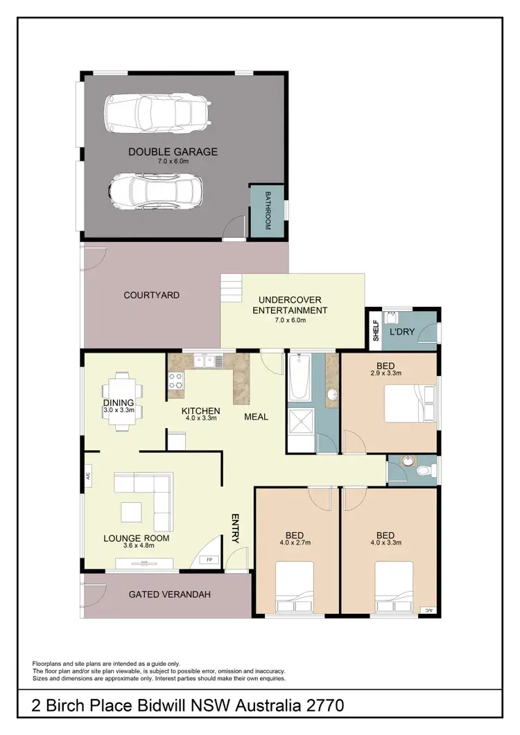 Floorplan of Homely house listing, 2 Birch Place, Bidwill NSW 2770