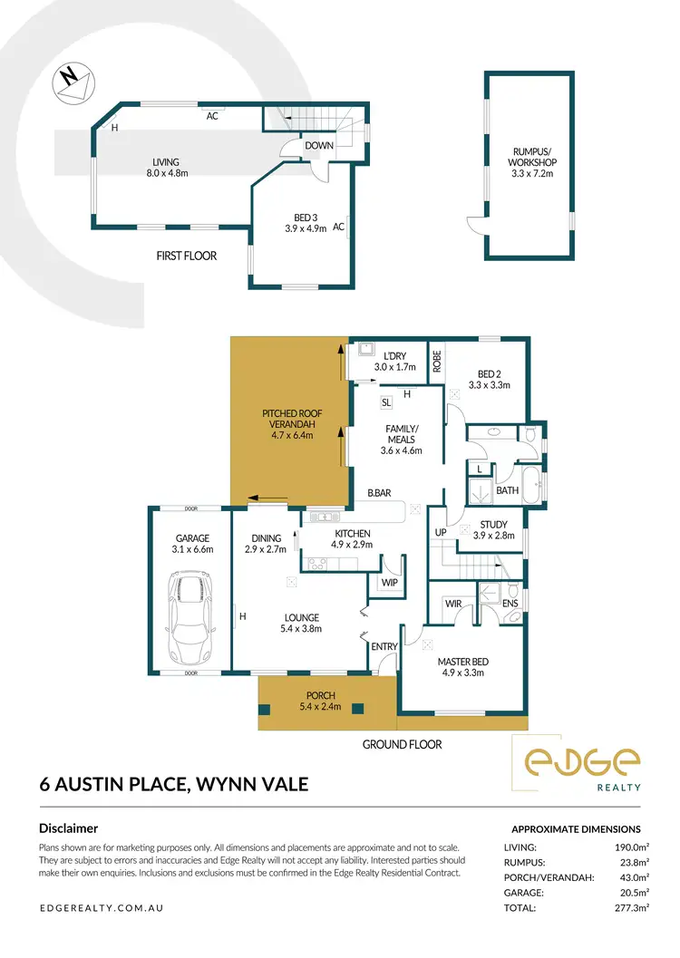 Floorplan of Homely house listing, 6 Austin Place, Wynn Vale SA 5127