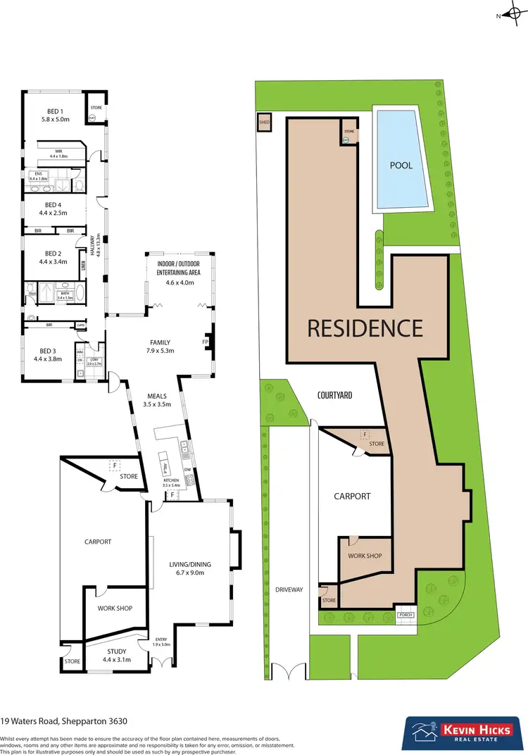Floorplan of Homely house listing, 19 Waters Road, Shepparton VIC 3630