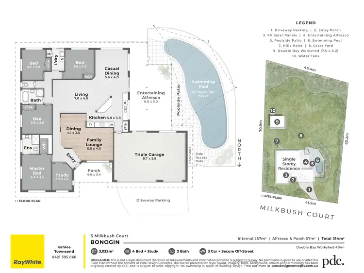 Floorplan of Homely rural property listing, 5 Milkbush Court, Bonogin QLD 4213
