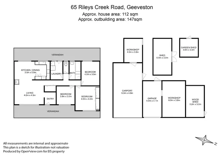 Floorplan of Homely house listing, 65 Rileys Creek Road, Geeveston TAS 7116