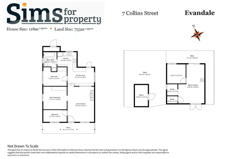 Floorplan of Homely house listing, 7 Collins Street, Evandale TAS 7212