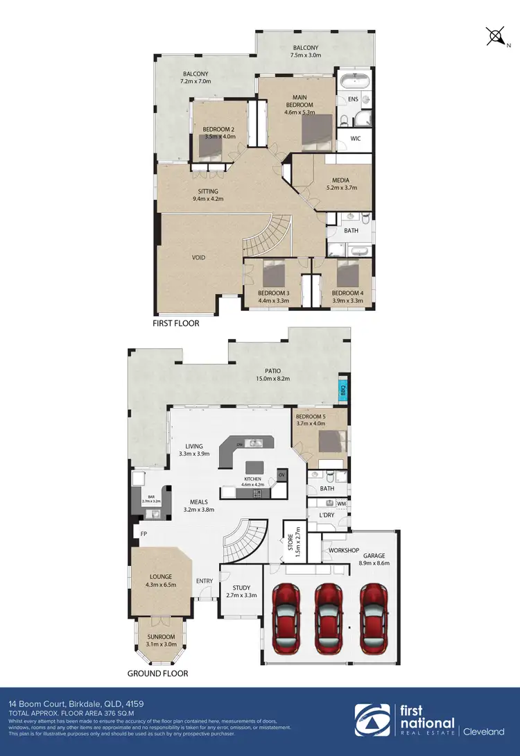 Floorplan of Homely house listing, 14 Boom Court, Birkdale QLD 4159