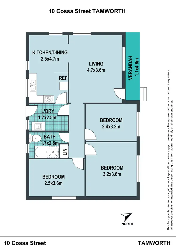 Floorplan of Homely house listing, 10 Cossa Street, Tamworth NSW 2340