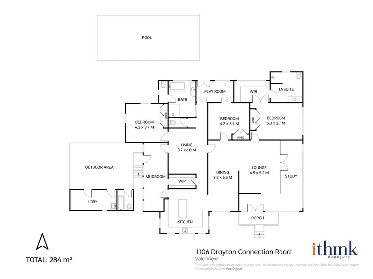 Floorplan of Homely rural property listing, 1106 Drayton Connection Road, Vale View QLD 4352