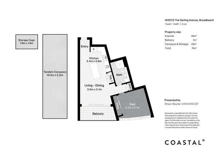 Floorplan of Homely apartment listing, 12407/5 The Darling Avenue, Broadbeach QLD 4218