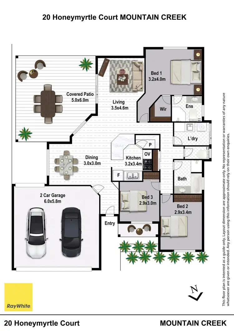 Floorplan of Homely house listing, 20 Honeymyrtle Court, Mountain Creek QLD 4557