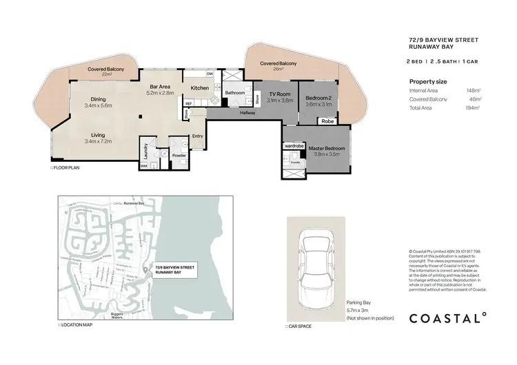 Floorplan of Homely unit listing, 72/9 Bayview Street, Runaway Bay QLD 4216