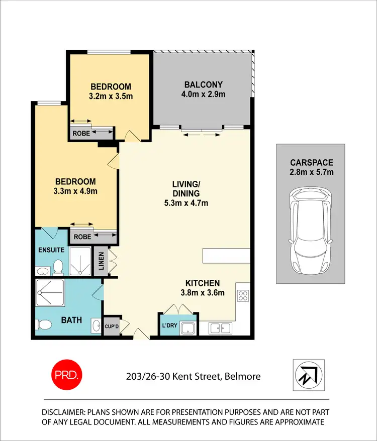 Floorplan of Homely apartment listing, 203/26-30 Kent Street, Belmore NSW 2192