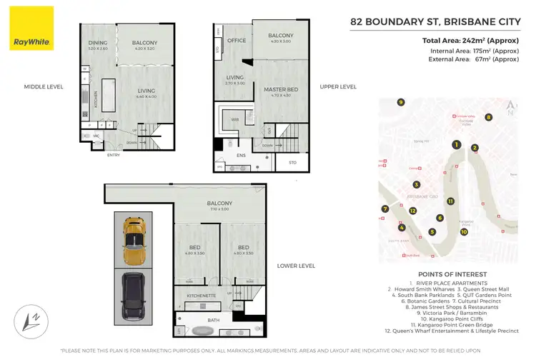 Floorplan of Homely apartment listing, 7/82 Boundary Street, Brisbane City QLD 4000