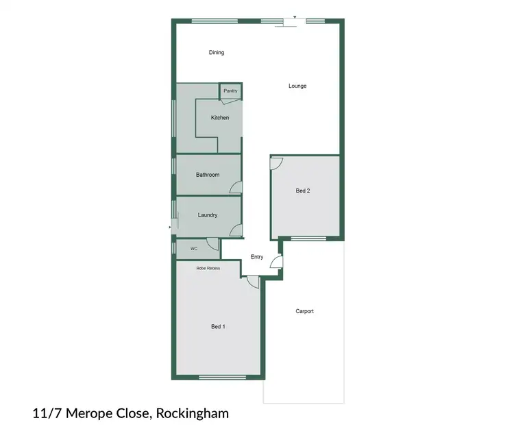 Floorplan of Homely unit listing, 11/7 Merope Close, Rockingham WA 6168