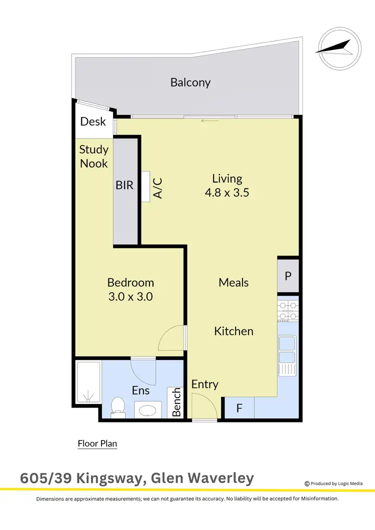 Floorplan of Homely apartment listing, 605/39 Kingsway, Glen Waverley VIC 3150