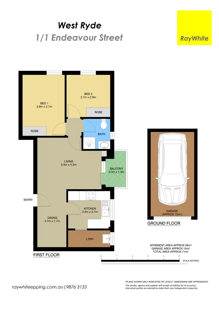 Floorplan of Homely unit listing, 1/1 Endeavour Street, West Ryde NSW 2114