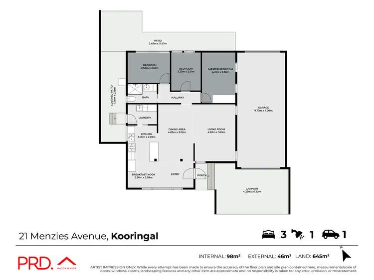 Floorplan of Homely house listing, 21 Menzies Avenue, Kooringal NSW 2650