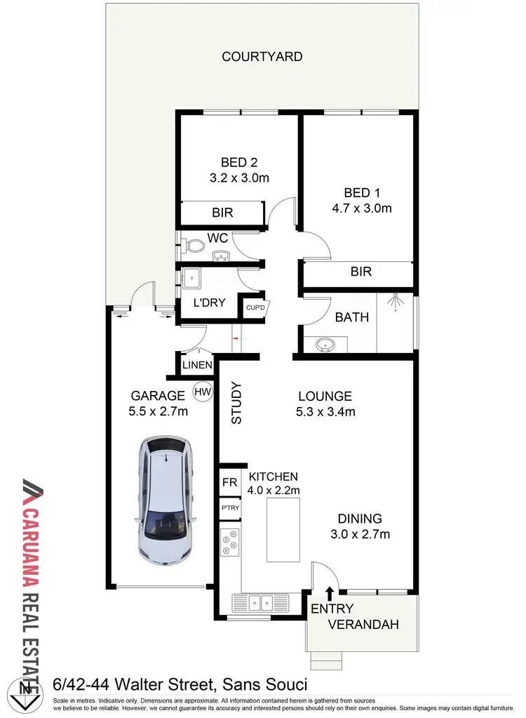 Floorplan of Homely villa listing, 6/42-44 Walter Street, Sans Souci NSW 2219