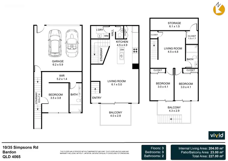Floorplan of Homely townhouse listing, 10/35 Simpsons Road, Bardon QLD 4065