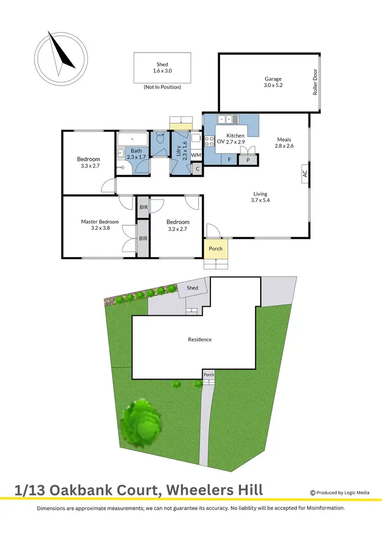 Floorplan of Homely unit listing, 1/13 Oakbank Court, Wheelers Hill VIC 3150