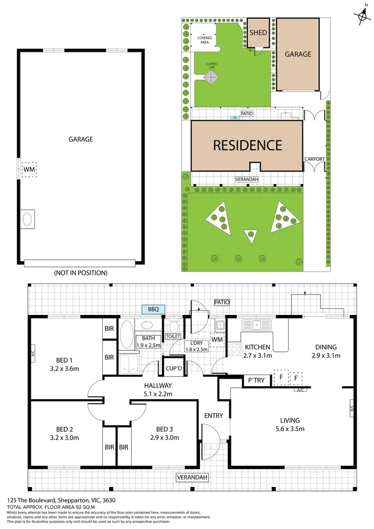 Floorplan of Homely house listing, 125 The Boulevard, Shepparton VIC 3630