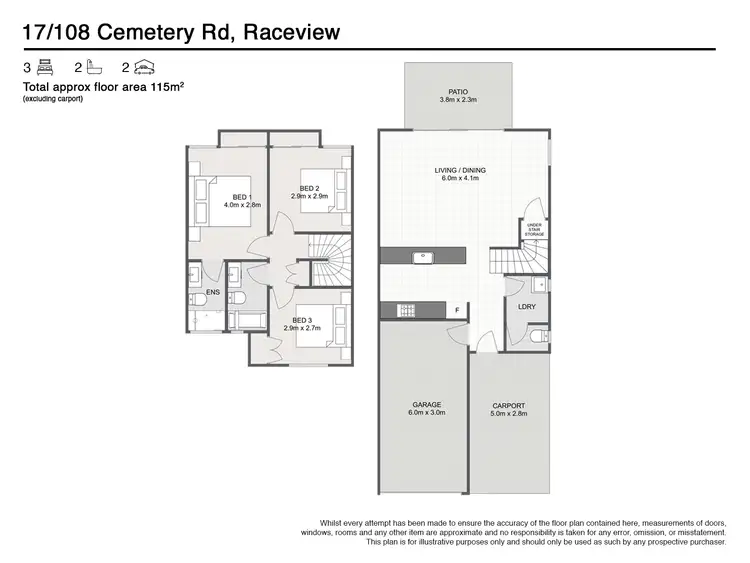 Floorplan of Homely townhouse listing, 17/108A Cemetery Road, Raceview QLD 4305