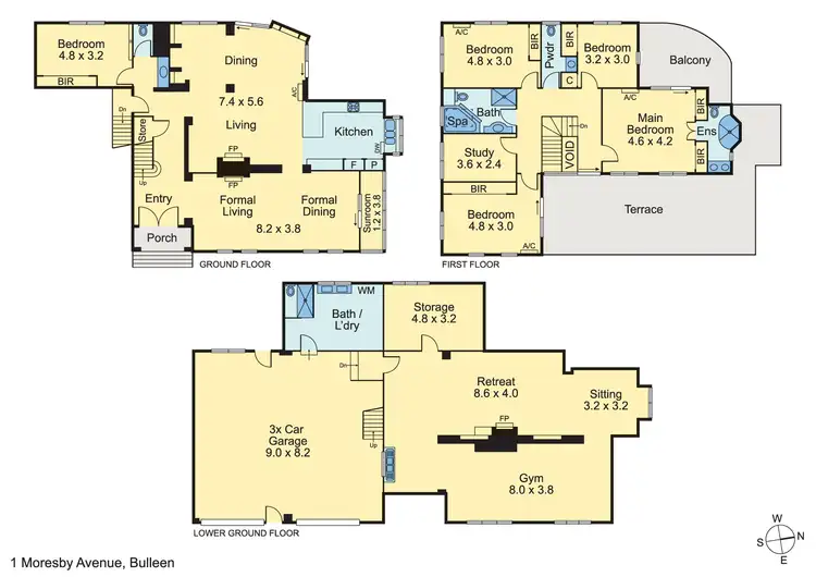 Floorplan of Homely house listing, 1 Moresby Avenue, Bulleen VIC 3105